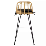 Стул барный с ротанговым плетением Half Bar Chair with Wicker без подлокотников варинант исполнения - 3 | Loft Concept в Челябинске