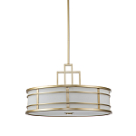 Подвесной светильник цвета латунь с белым матовым плафоном с геометрическим рисунком Feiss варинант исполнения - 1 | Loft Concept в Челябинске