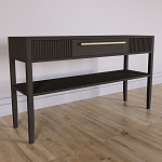 Дизайнерская Консоль с полкой и ящиком Primo Темный орех варинант исполнения - 2 | Loft Concept в Челябинске