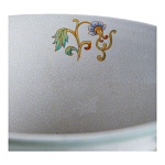 Ваза высокая из фарфора на бронзовом основании Turquoise Blooming Garden варинант исполнения - 3 | Loft Concept в Челябинске