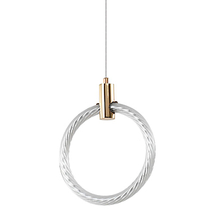 Подвесной светильник светодиодный в виде кольца Lighting Rings Gold