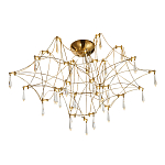 Потолочный светильник с тонкой металлической конструкцией цвета золото Quasar варинант исполнения - 1 | Loft Concept в Челябинске