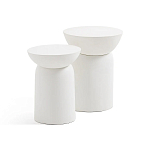 Приставной столик белого цвета Tori варинант исполнения - 4 | Loft Concept в Челябинске