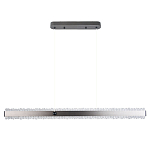 Люстра линейная металлическая черного цвета с прозрачным декором по краям Radiant Rail варинант исполнения - 2 | Loft Concept в Челябинске