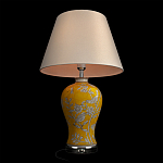 Настольная лампа желтая с изображением белых птиц Flight Among Acacia варинант исполнения - 4 | Loft Concept в Челябинске