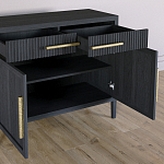 Буфет Primo с двумя ящиками и двумя фасадами Черный дуб варинант исполнения - 5 | Loft Concept в Челябинске