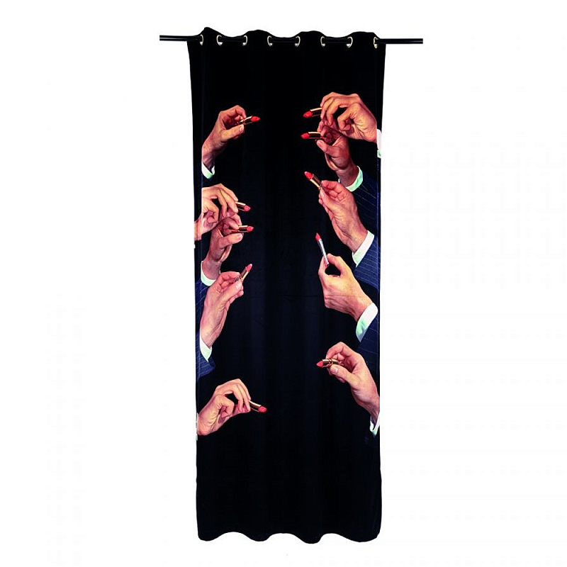 Штора Seletti Lipstick Black Черный Мульти Штора Seletti Lipstick Black Черный Мульти в Челябинске | Loft Concept