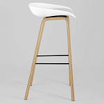 Барный стул на ножках из натурального дерева Boras White варинант исполнения - 2 | Loft Concept в Челябинске