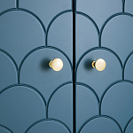 Шкаф двухдверный Scale Ornament Blue Wardrobe варинант исполнения - 8 | Loft Concept в Челябинске