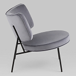 Мини-кресло District Lounge велюр серый варинант исполнения - 2 | Loft Concept в Челябинске