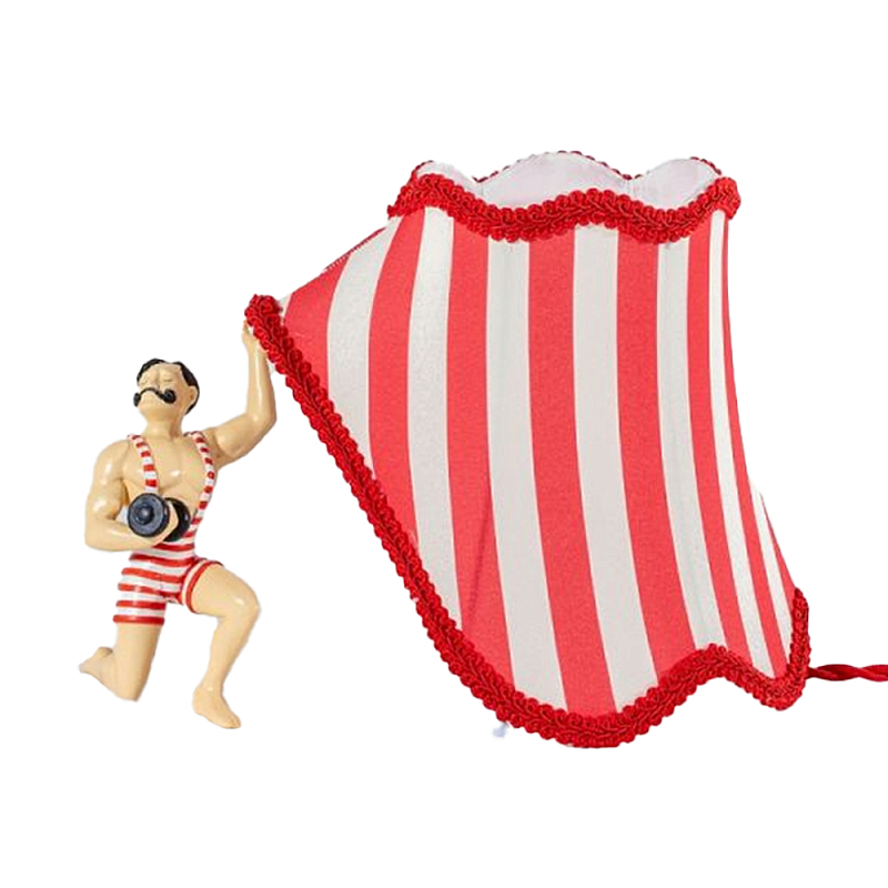 Настольная лампа Seletti Bruno Красный Белый Бежевый Настольная лампа Seletti Bruno Красный Белый Бежевый в Челябинске | Loft Concept