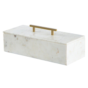Шкатулка из белого мрамора Save Time