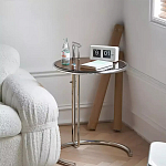 Дизайнерский журнальный стол круглый на стальном каркасе Fahek варинант исполнения - 1 | Loft Concept в Челябинске