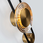 Бра со стеклянными плафонами в форме дисков Savio Brown Glass Disc Light варинант исполнения - 3 | Loft Concept в Челябинске