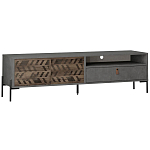 ТВ-тумба с раздвижными дверцами Mallin Metal TV Stand варинант исполнения - 1 | Loft Concept в Челябинске