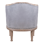 Кресло низкое с мягкой обивкой из велюра на 4-х деревянных ножках Emile Armchair grey варинант исполнения - 3 | Loft Concept в Челябинске