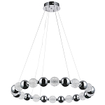 Светодиодная кольцевая люстра Crystal Globule Chrome Chandelier варинант исполнения - 4 | Loft Concept в Челябинске