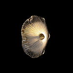 Бра в форме прозрачного стеклянного цветка с рельефной текстурой Textured Glass варинант исполнения - 8 | Loft Concept в Челябинске