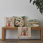 Подушка с цветочным принтом Blooming Elegance Rose варинант исполнения - 5 | Loft Concept в Челябинске