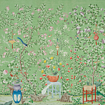 Обои ручная роспись Belvoir Pistachio варинант исполнения - 1 | Loft Concept в Челябинске