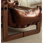 Кресло-диван кожаное на деревянном каркасе Medieval Furniture варинант исполнения - 6 | Loft Concept в Челябинске