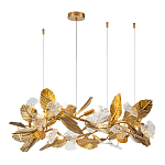 Люстра на ветвистом каркасе с листьями Golden Wreath варинант исполнения - 1 | Loft Concept в Челябинске
