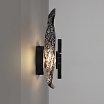 Бра с волнообразным стеклянным плафоном и вставкой из мрамора Liquid Stone варинант исполнения - 12 | Loft Concept в Челябинске