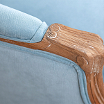 Кресло Ava Classical Armchair light blue velour варинант исполнения - 5 | Loft Concept в Челябинске