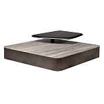 Столик журнальный квадратный  с полкой Sculptural Marble Accent с мрамором  варинант исполнения - 2 | Loft Concept в Челябинске