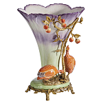 Ваза с цесарками из фарфора с бронзовыми элементами Garden of Eden варинант исполнения - 3 | Loft Concept в Челябинске