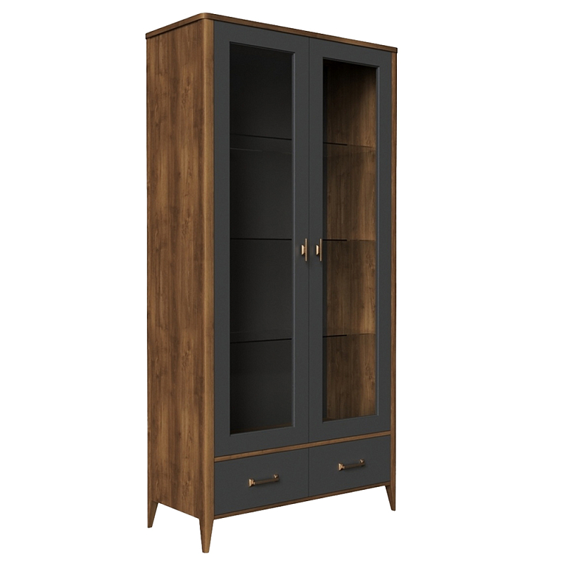 Стеллаж для книг из массива бука Tasteful Furniture Серый в Челябинске | Loft Concept 