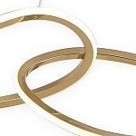 Люстра подвесная с 4-мя асимметричными кольцами золотого цвета Ring Horizontal варинант исполнения - 2 | Loft Concept в Челябинске