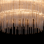 Люстра круглая с прозрачными стеклянными трубками Nembus варинант исполнения - 5 | Loft Concept в Челябинске