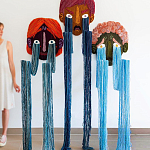 Вязаный Арт-Объект на стену из трех элементов Triptych варинант исполнения - 2 | Loft Concept в Челябинске