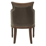 Кресло кожаное на 4-х деревянных ножках из массива березы Ethan Armchair brown варинант исполнения - 2 | Loft Concept в Челябинске