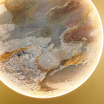 Бра в форме диска цвета латунь Brass Borders варинант исполнения - 2 | Loft Concept в Челябинске