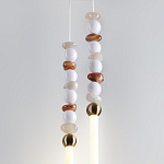 Бра с 2-мя вертикальными акриловыми светодиодными трубками и декоративными шариками PEARLS Suspension варинант исполнения - 3 | Loft Concept в Челябинске