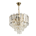 Люстра многоярусная с овальными прозрачными подвесками 36 см Harmonica варинант исполнения - 2 | Loft Concept в Челябинске