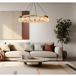 Люстра круглая с сферическими плафонами из натурального камня Phased Spheres варинант исполнения - 4 | Loft Concept в Челябинске