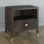 Прикроватная тумбочка с полкой Elsa Dreams Walnut  варинант исполнения - 1 | Loft Concept в Челябинске