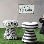 Дизайнерский журнальный стол белый в чёрный горох Gefan варинант исполнения - 2 | Loft Concept в Челябинске