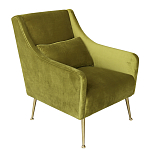 Кресло велюровое оливковое с подушкой Relaxation Soft варинант исполнения - 1 | Loft Concept в Челябинске