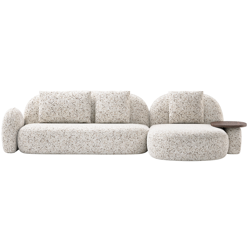 Модульный Диван Orus с кушеткой и столиком Молочный Орех в Челябинске | Loft Concept 