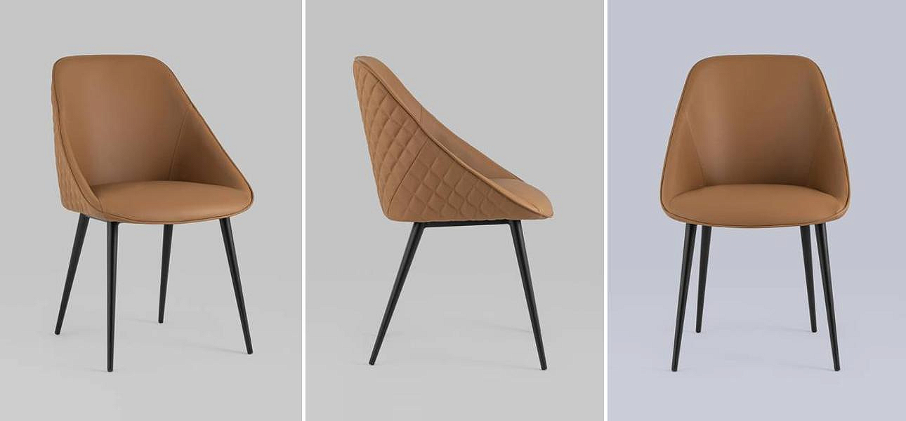 Стул Miruna Chair Коричневая Экокожа Стул Miruna Chair Коричневая Экокожа - Loft-Concept в Челябинске