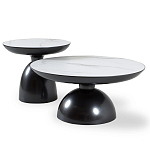 Столик журнальный круглый на черном металлическом основании Сharacter варинант исполнения - 3 | Loft Concept в Челябинске