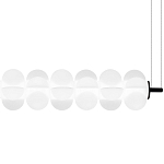 Светодиодный подвесной светильник линейный с белым воздушным плафоном Glowing Cloud варинант исполнения - 4 | Loft Concept в Челябинске