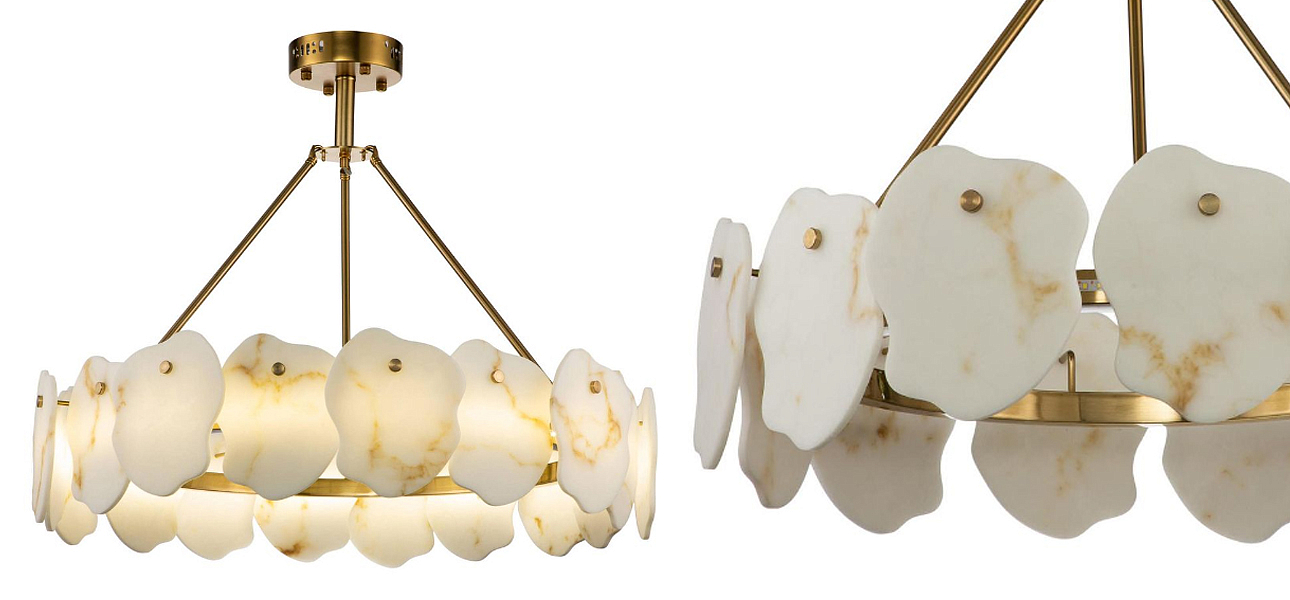 Люстра Мрамор Lucretia Marble Round Chandelier 80 см Люстра Мрамор Lucretia Marble Round Chandelier 80 см - Loft-Concept в Челябинске