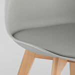 Стул с основой из пластика и мягким сиденьем Arvika Grey варинант исполнения - 6 | Loft Concept в Челябинске