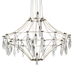 Люстра подвесная из металла с прозрачными подвесками из хрусталя Quasar 93 варинант исполнения - 1 | Loft Concept в Челябинске