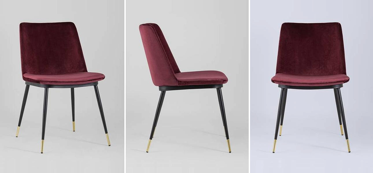 Стул Melissa Chair Вишневый Велюр Стул Melissa Chair Вишневый Велюр - Loft-Concept в Челябинске